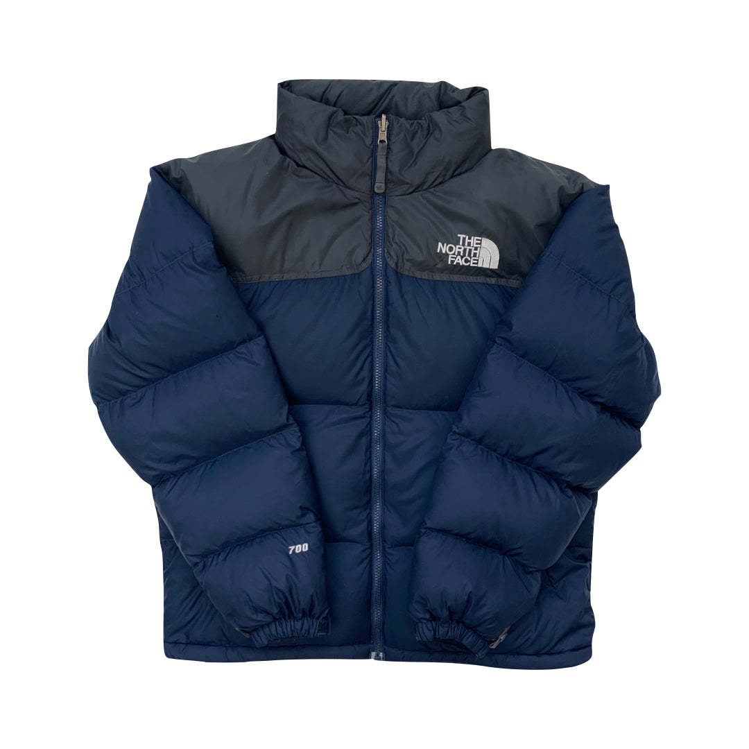 Matte Navy Blue & Grey Puffer Jacket-OSI