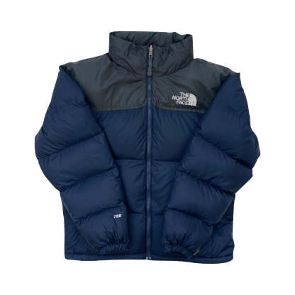 Matte Navy Blue & Grey Puffer Jacket-OSI