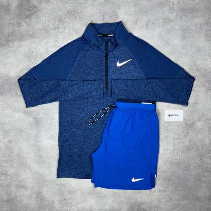 Element 1/4 Zip Navy & Royal Blue 7" Flex/Challenger Short Set-OSI