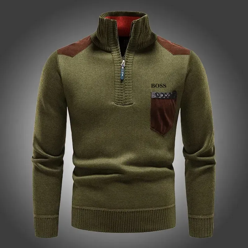 Suéter grosso masculino com gola alta-OSI