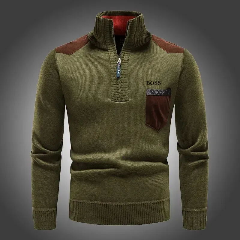 Suéter grosso masculino com gola alta-OSI