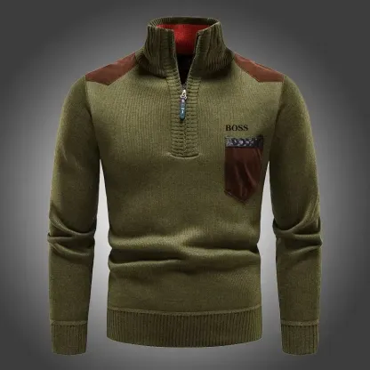 Suéter grosso masculino com gola alta-OSI