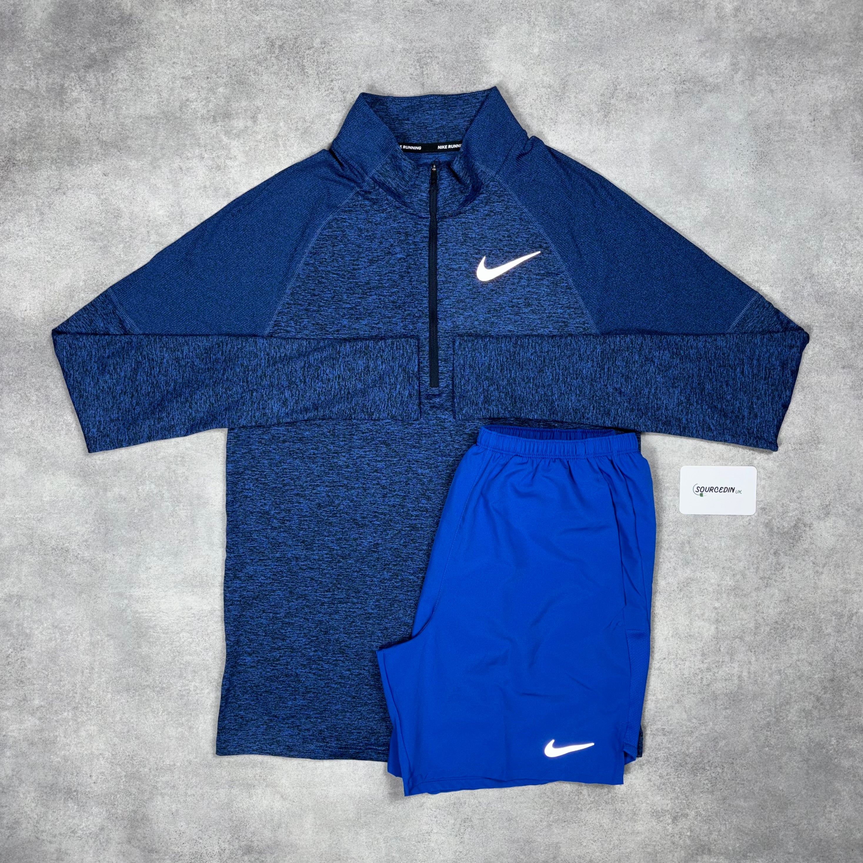 Element 1/4 Zip Navy & Royal Blue 7" Flex/Challenger Short Set-OSI