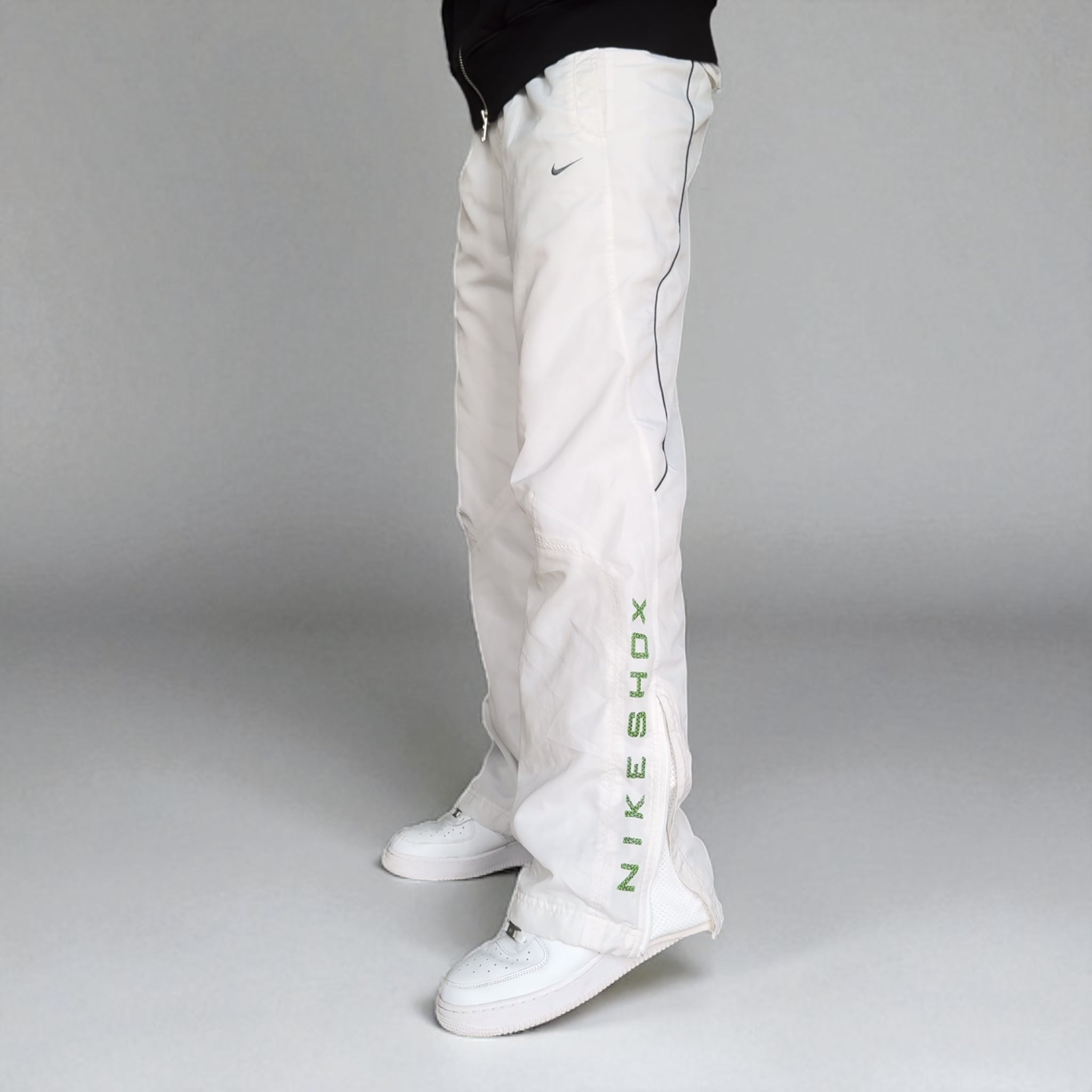 SUPER RARE 2000s Baggy Shox Trackpants White-OSI