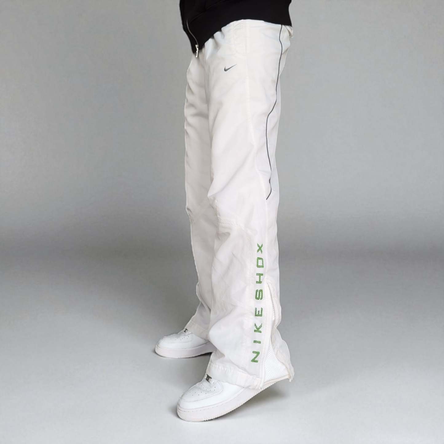 SUPER RARE 2000s Baggy Shox Trackpants White-OSI