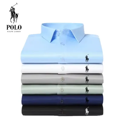 Men's Cotton Basic Denim Long Sleeve Shirt-OSI