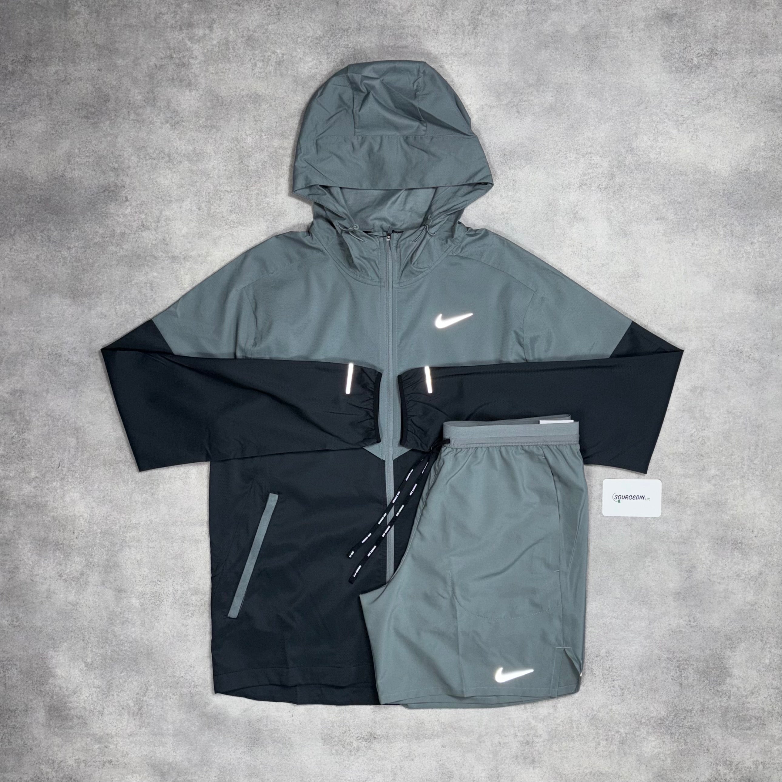 Uv Windrunner Jacket Coal & Black/Grey 7” Flex Stride Short Set-OSI