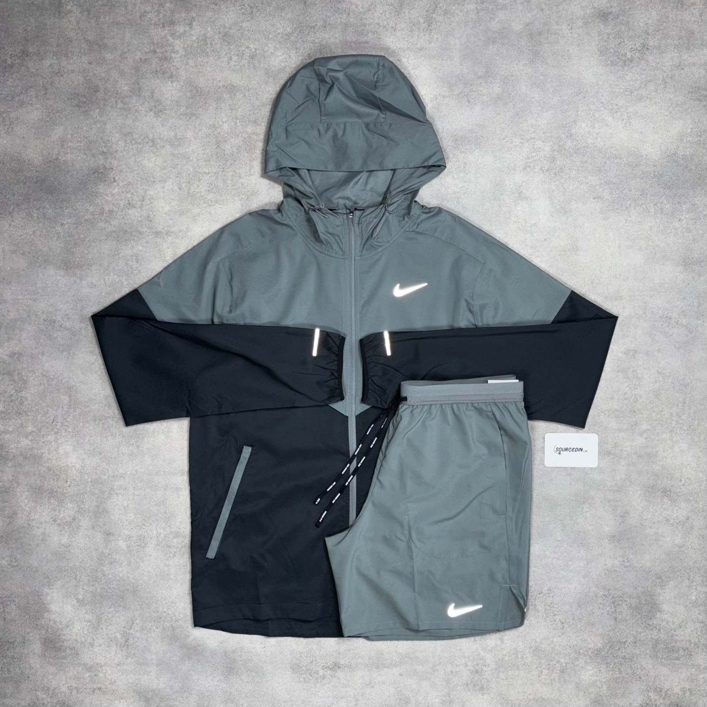 Uv Windrunner Jacket Coal & Black/Grey 7” Flex Stride Short Set-OSI