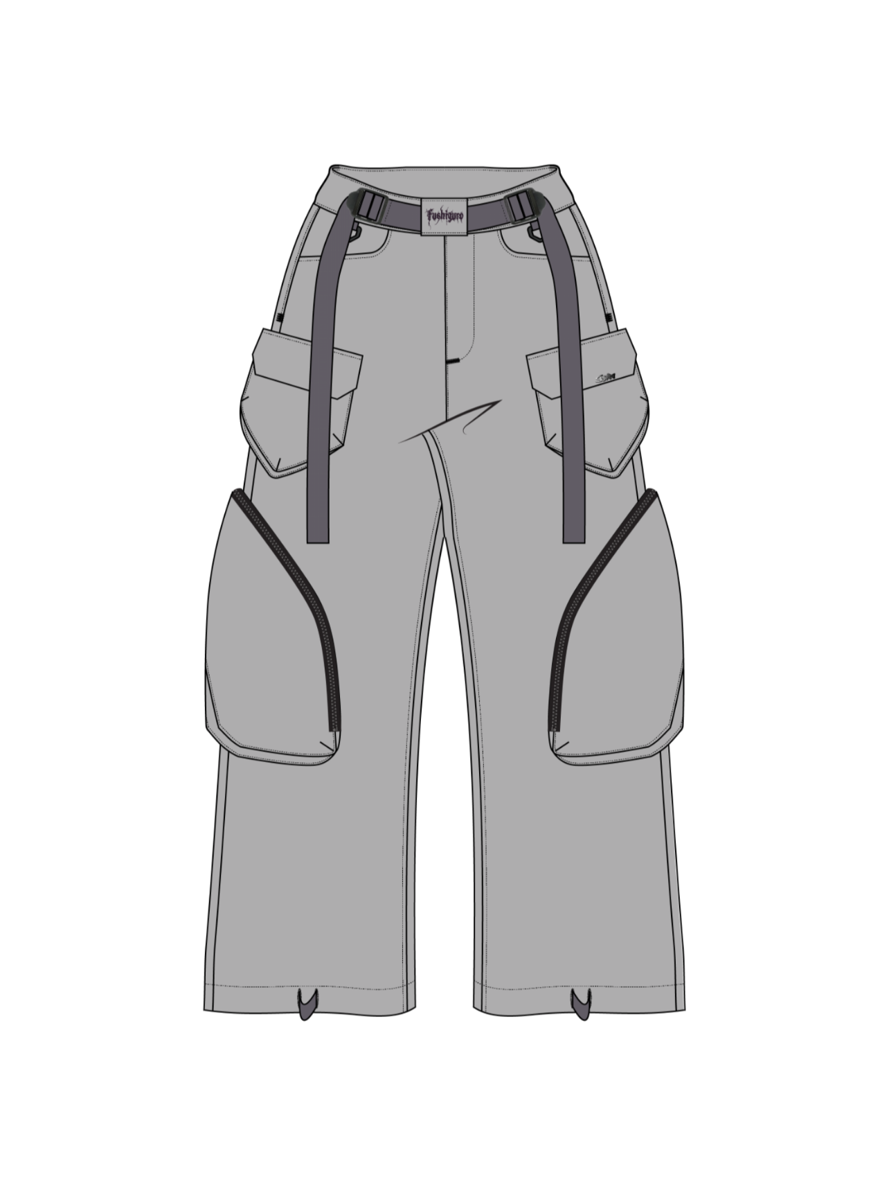 "CURSED" Parachute Pants-OSI