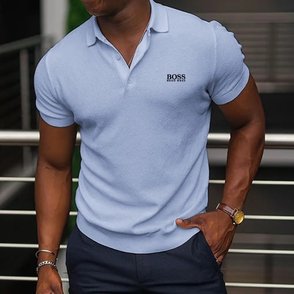 Men's casual short-sleeved polo shirt-OSI