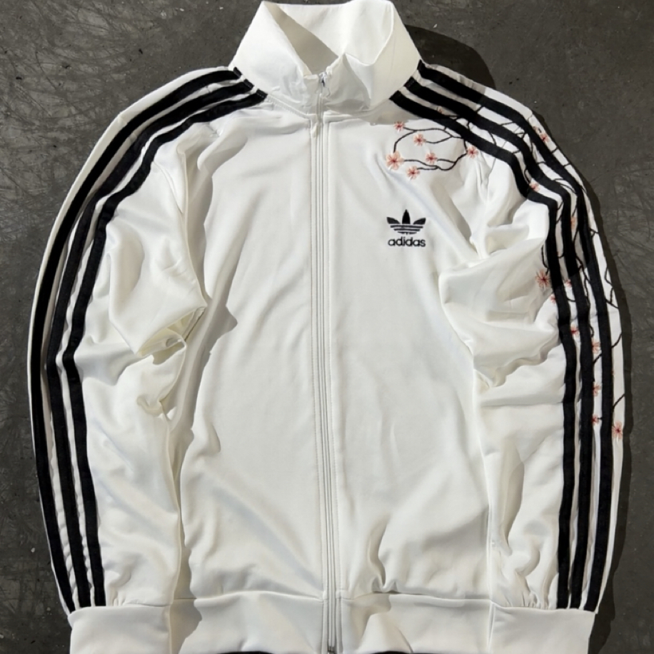 Chinese cherry blossom zip-up jacket