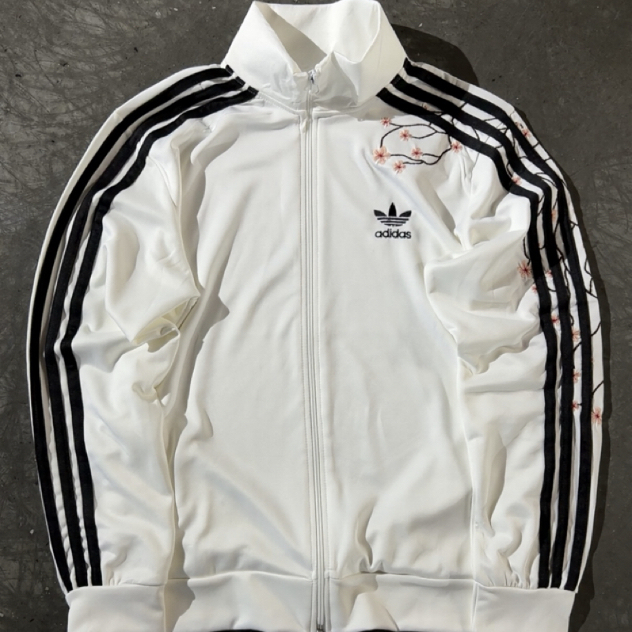 Chinese cherry blossom zip-up jacket