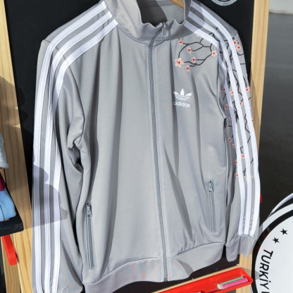 Chinese cherry blossom zip-up jacket