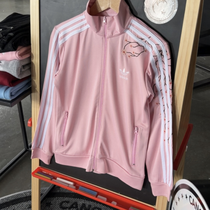 Chinese cherry blossom zip-up jacket