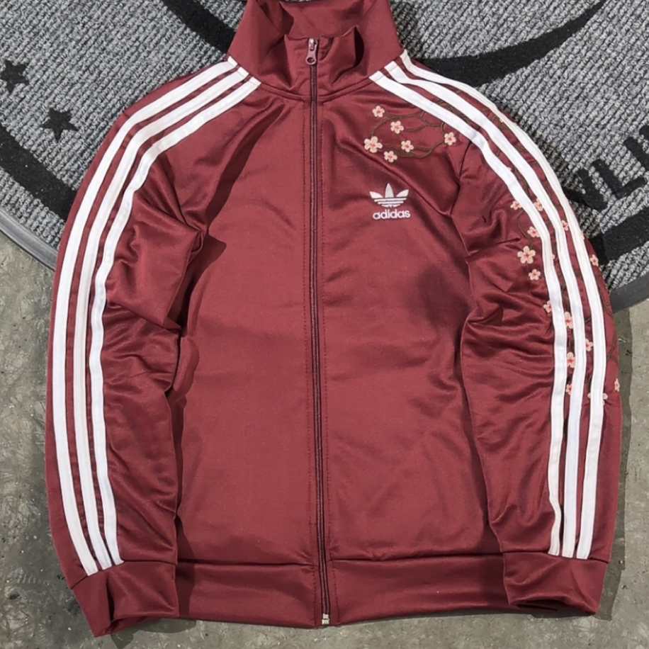 Chinese cherry blossom zip-up jacket