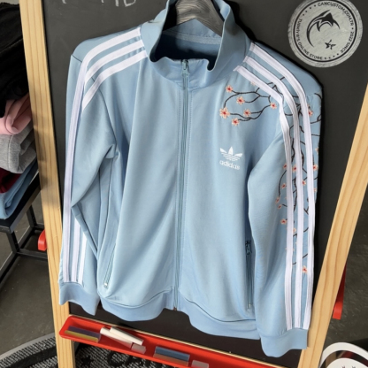 Chinese cherry blossom zip-up jacket