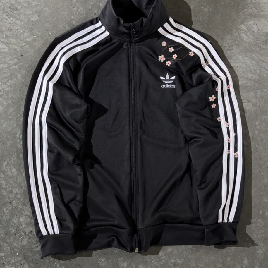 Chinese cherry blossom zip-up jacket