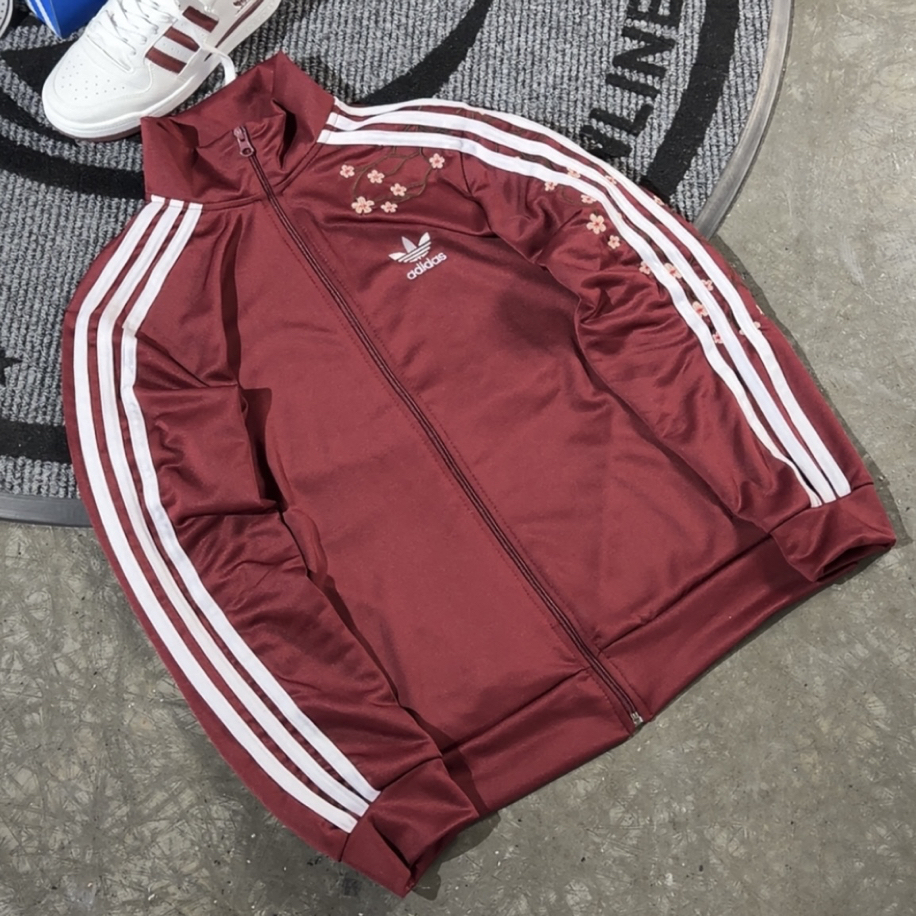 Chinese cherry blossom zip-up jacket