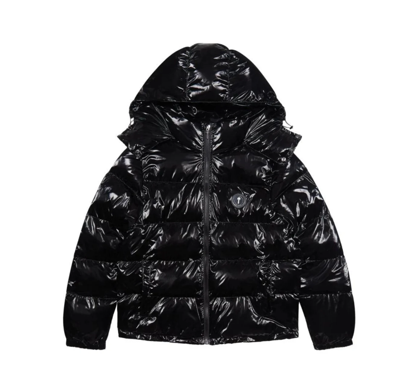 Trapstar Irongate Hooded Puffer Jacket – Shiny Black
