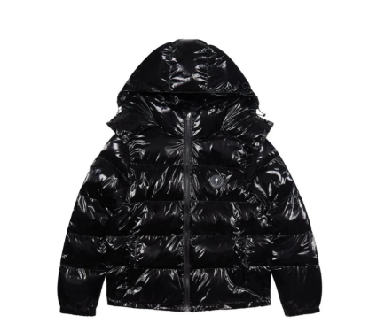 Trapstar Irongate Hooded Puffer Jacket – Shiny Black