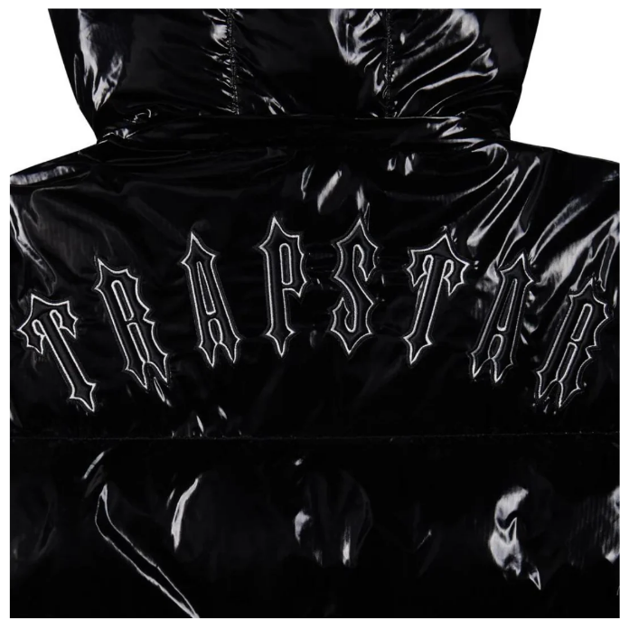 Trapstar Irongate Hooded Puffer Jacket – Shiny Black