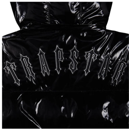 Trapstar Irongate Hooded Puffer Jacket – Shiny Black