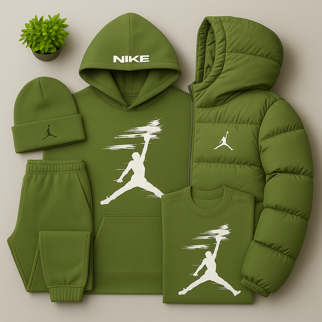 JRD Essential - Winter Set with Hoodie, Pants and Quilted Puffer Jacket-OSI