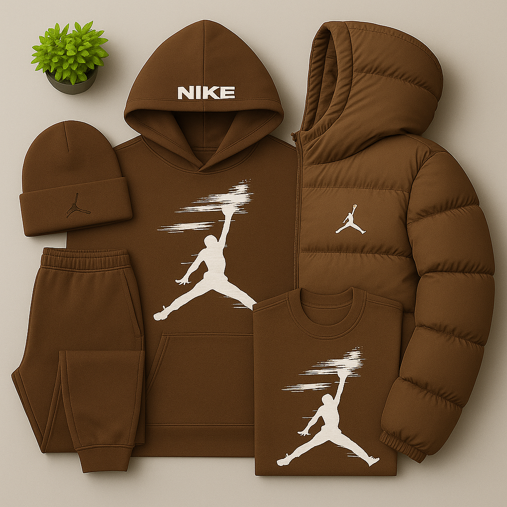 JRD Essential - Winter Set with Hoodie, Pants and Quilted Puffer Jacket-OSI