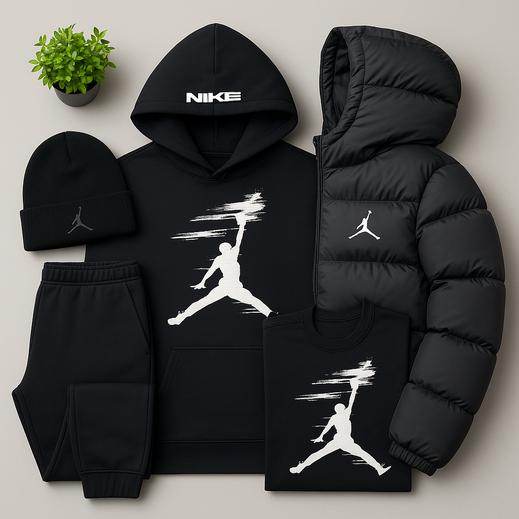 JRD Essential - Winter Set with Hoodie, Pants and Quilted Puffer Jacket-OSI