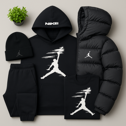 JRD Essential - Winter Set with Hoodie, Pants and Quilted Puffer Jacket-OSI