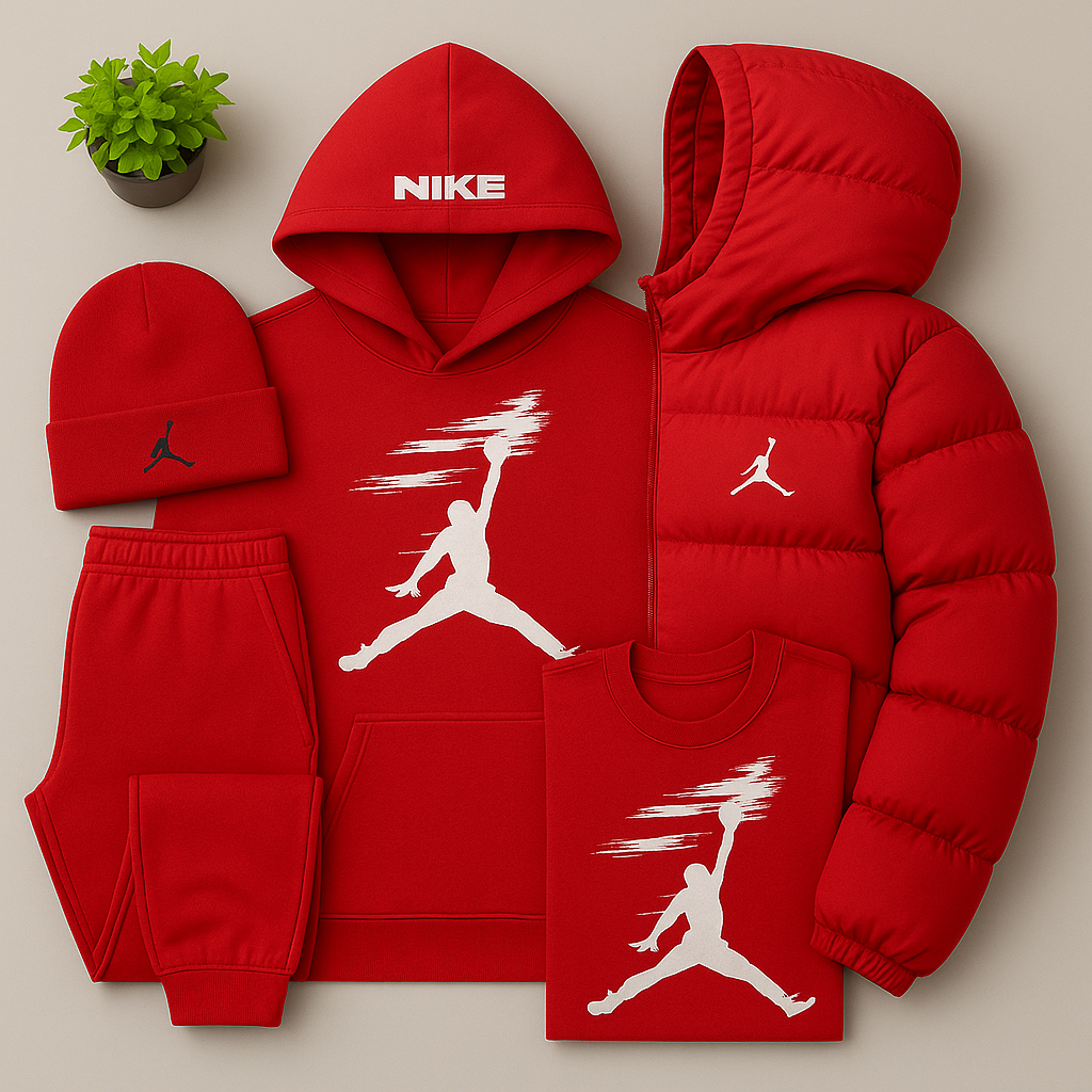 JRD Essential - Winter Set with Hoodie, Pants and Quilted Puffer Jacket-OSI