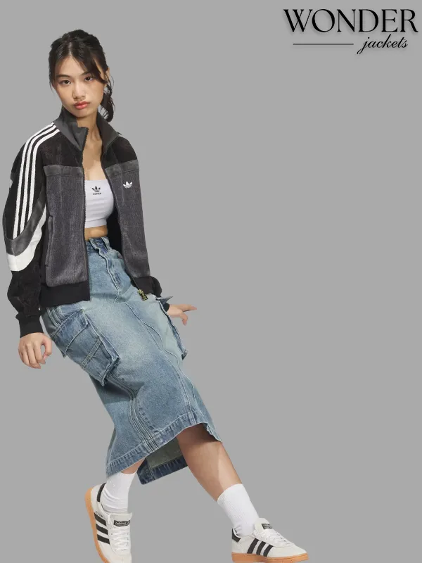 Chinese New Year Retro Remix Corduroy Track Jacket-OSI