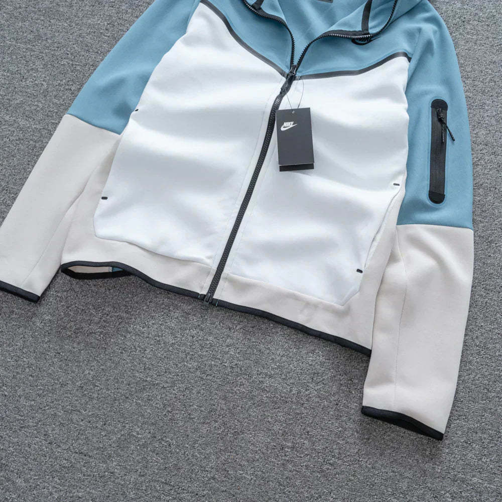 Conjunto  Tech Fleece Azul e Branco-OSI