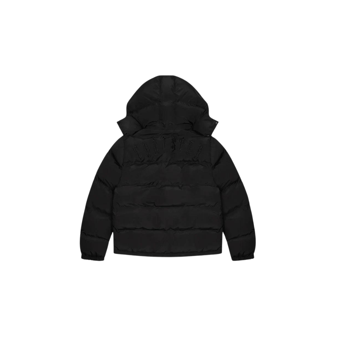 Trapstar Irongate Detachable Hooded Puffer Jacket – Blackout Edition
