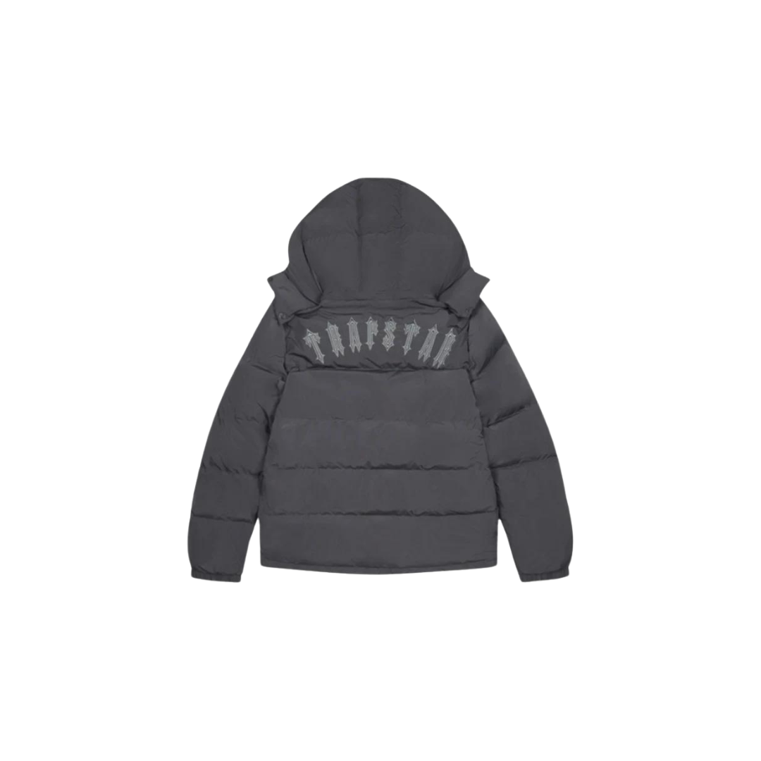  Irongate Detachable Hooded Puffer Jacket – Stone Grey-OSI