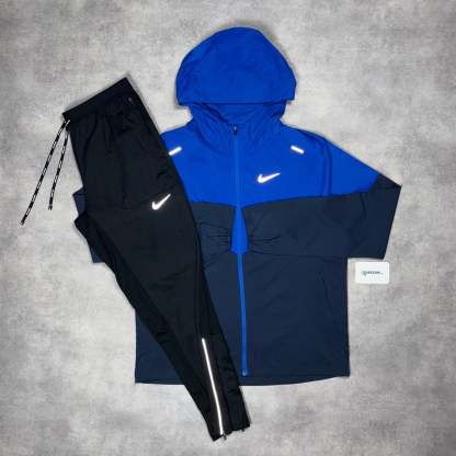 Uv Windrunner Jacket Royal Blue & Black Phenom Bottom Set-OSI
