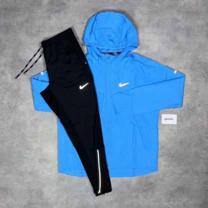 Repel Miler Windrunner Jacket University Blue & Black Phenom Bottoms Set-OSI