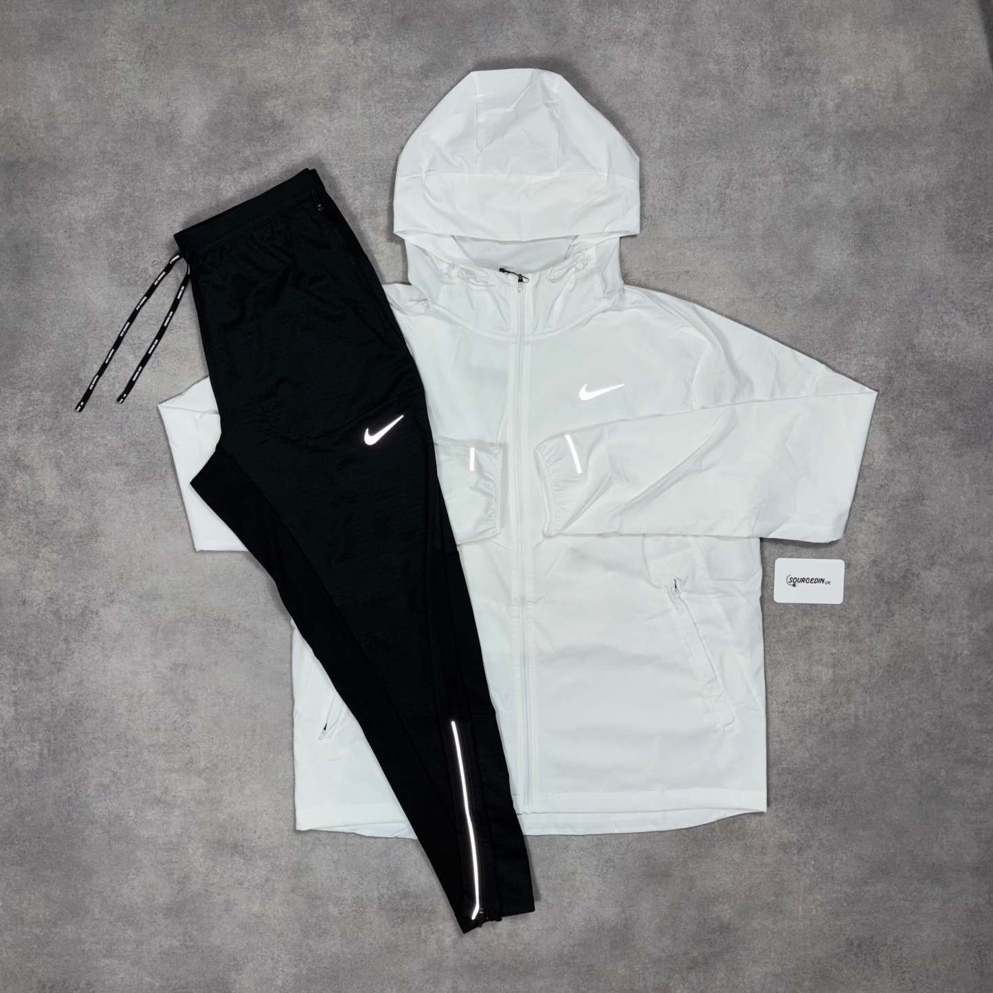 Uv Windrunner Jacket Ice White & Black Phenom Bottom Set-OSI