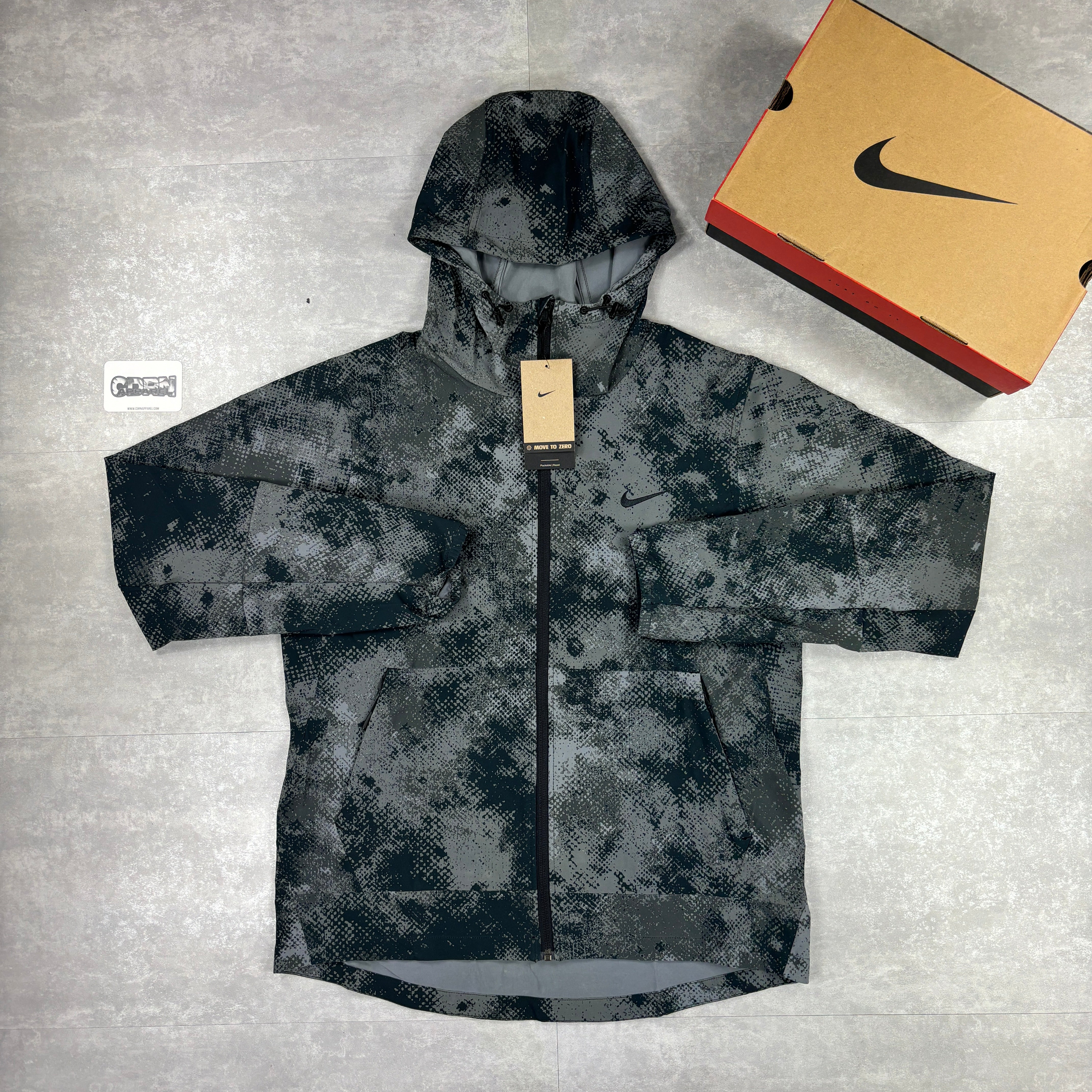 Black Digital Unlimited Windbreaker Jacket & Black Digital Shorts Set-OSI
