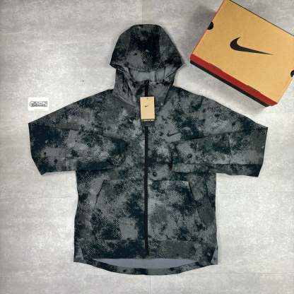 Black Digital Unlimited Windbreaker Jacket & Black Digital Shorts Set-OSI