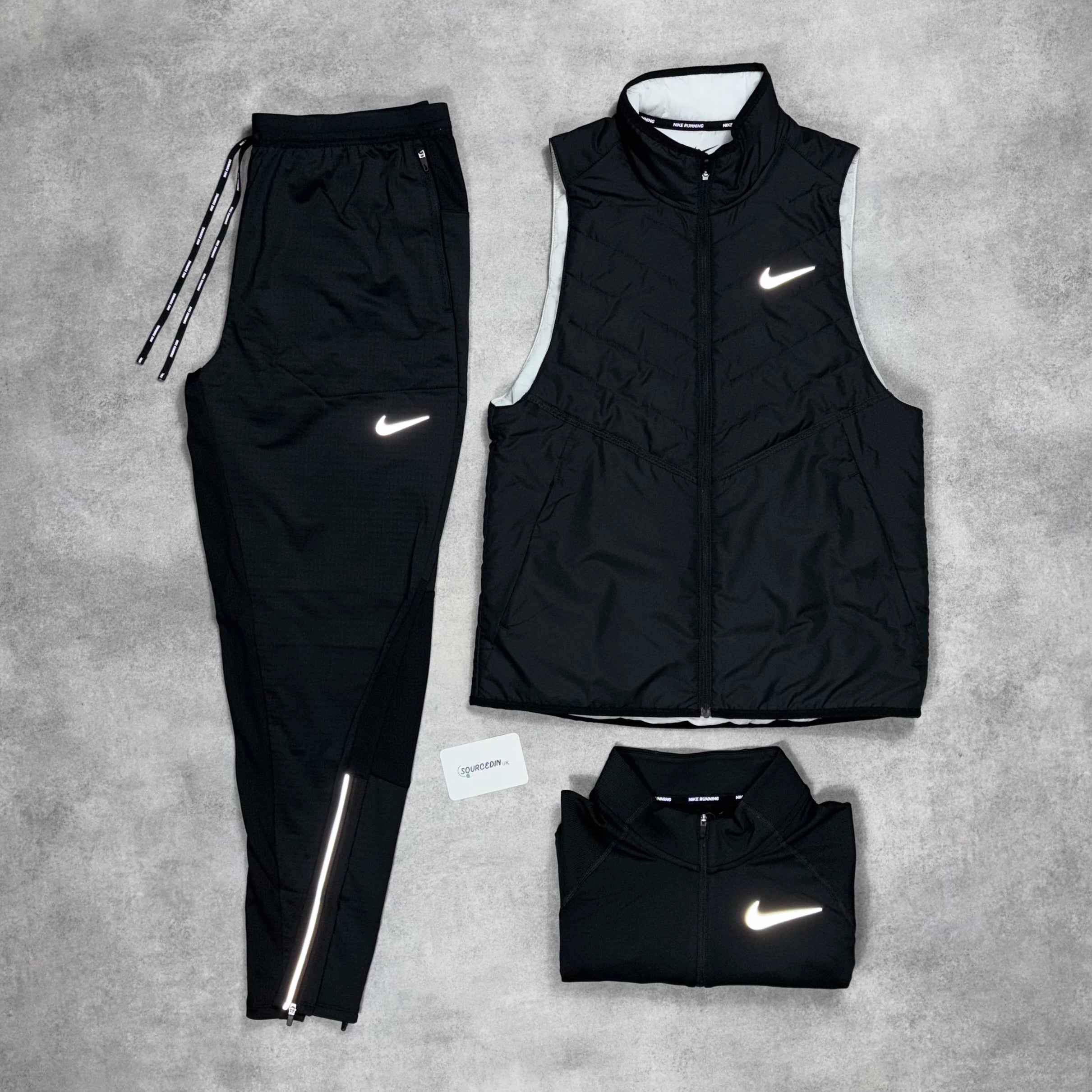 Gilet 3-Piece Phenom Bottoms & Element 1/4 Zip Set Black-OSI