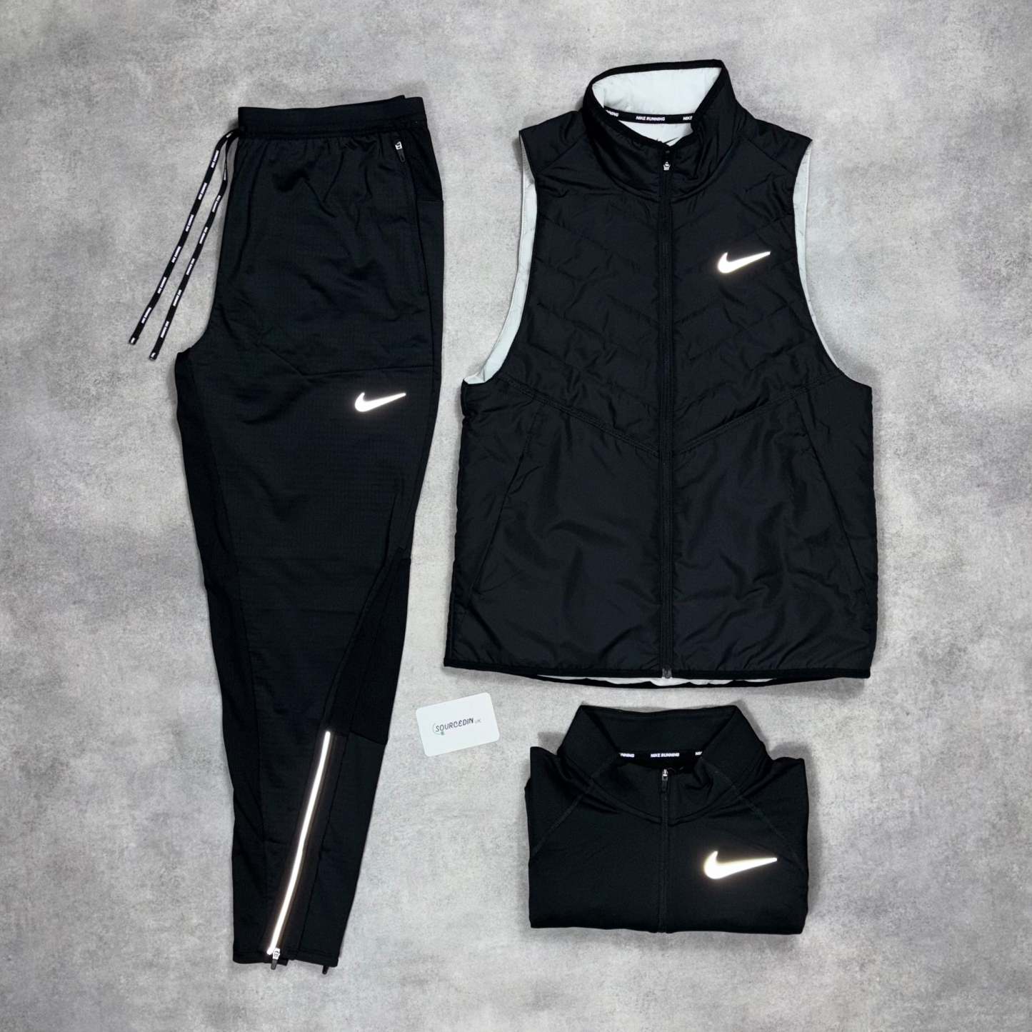 Gilet 3-Piece Phenom Bottoms & Element 1/4 Zip Set Black-OSI