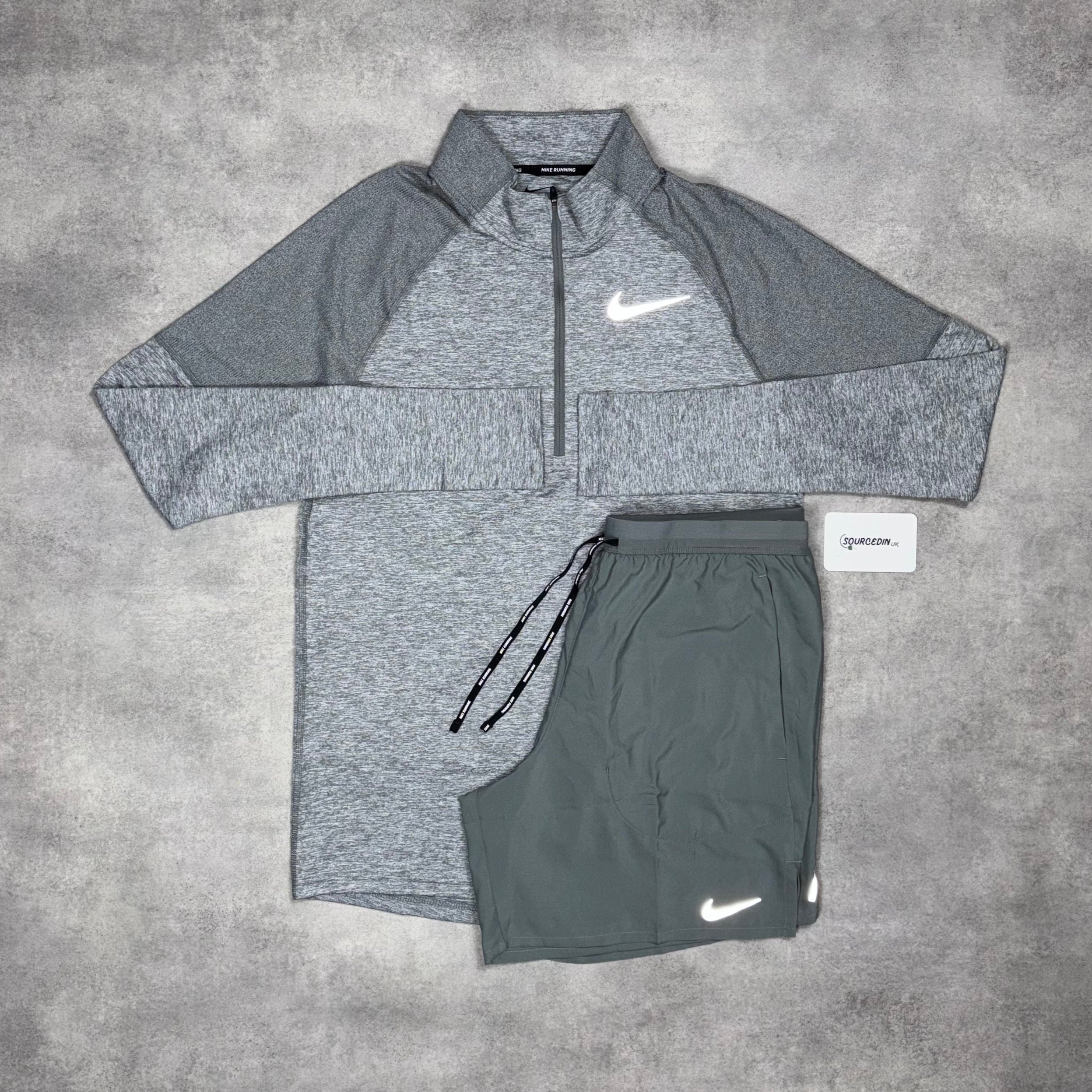 Element 1/4 Zip Grey & Grey 7" Flex/Challenger Short Set-OSI