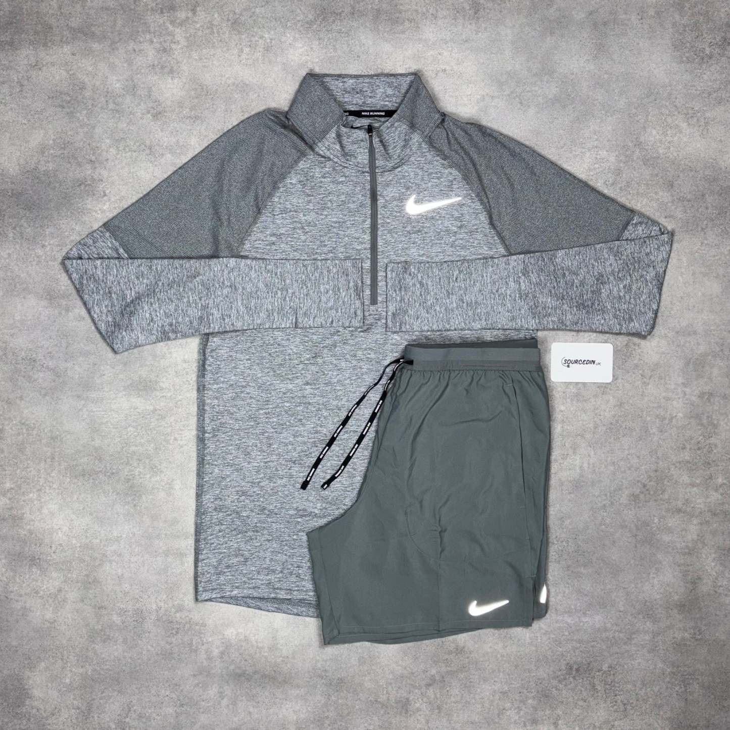 Element 1/4 Zip Grey & Grey 7" Flex/Challenger Short Set-OSI