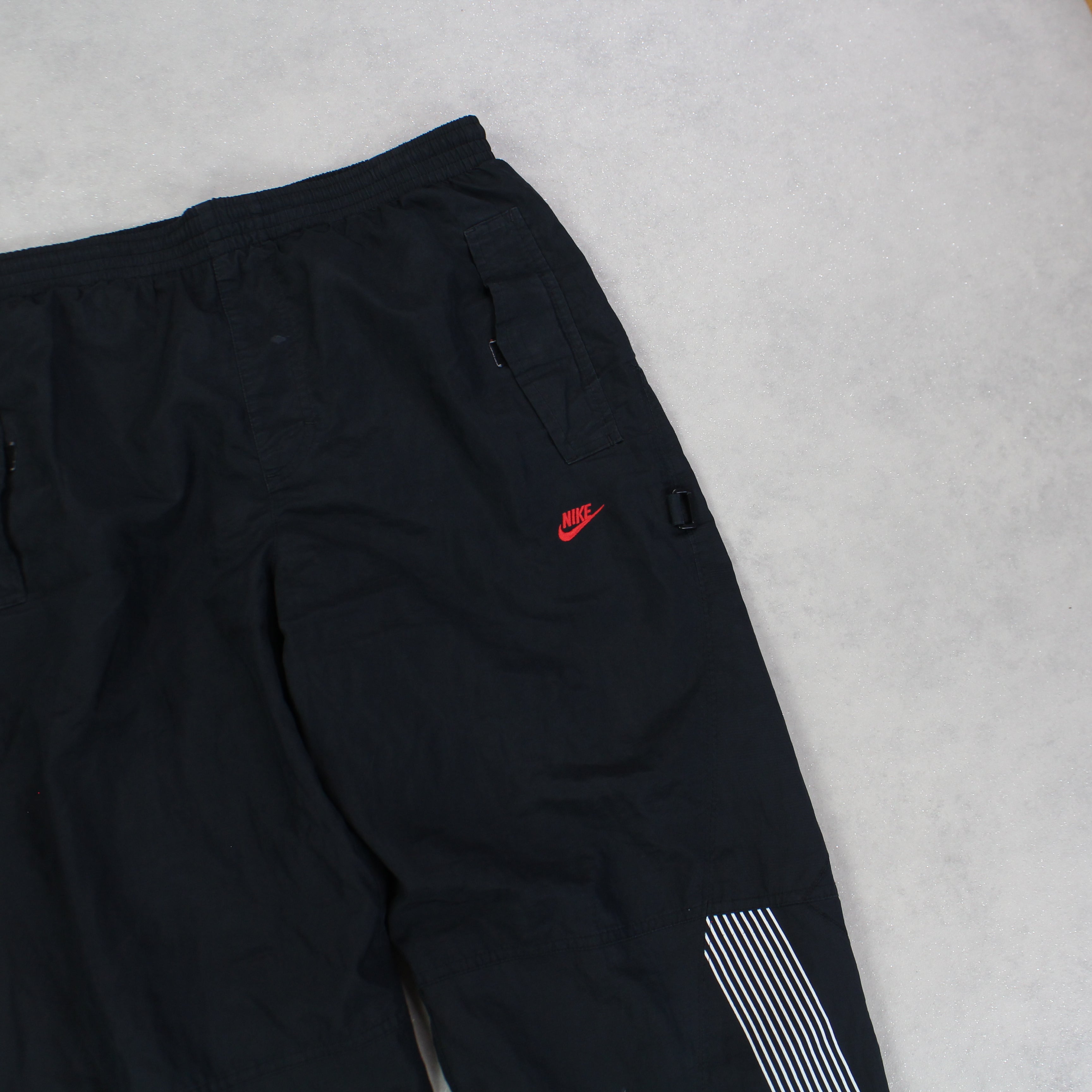 RARE 00s Air Baggy Trackpants Black-OSI