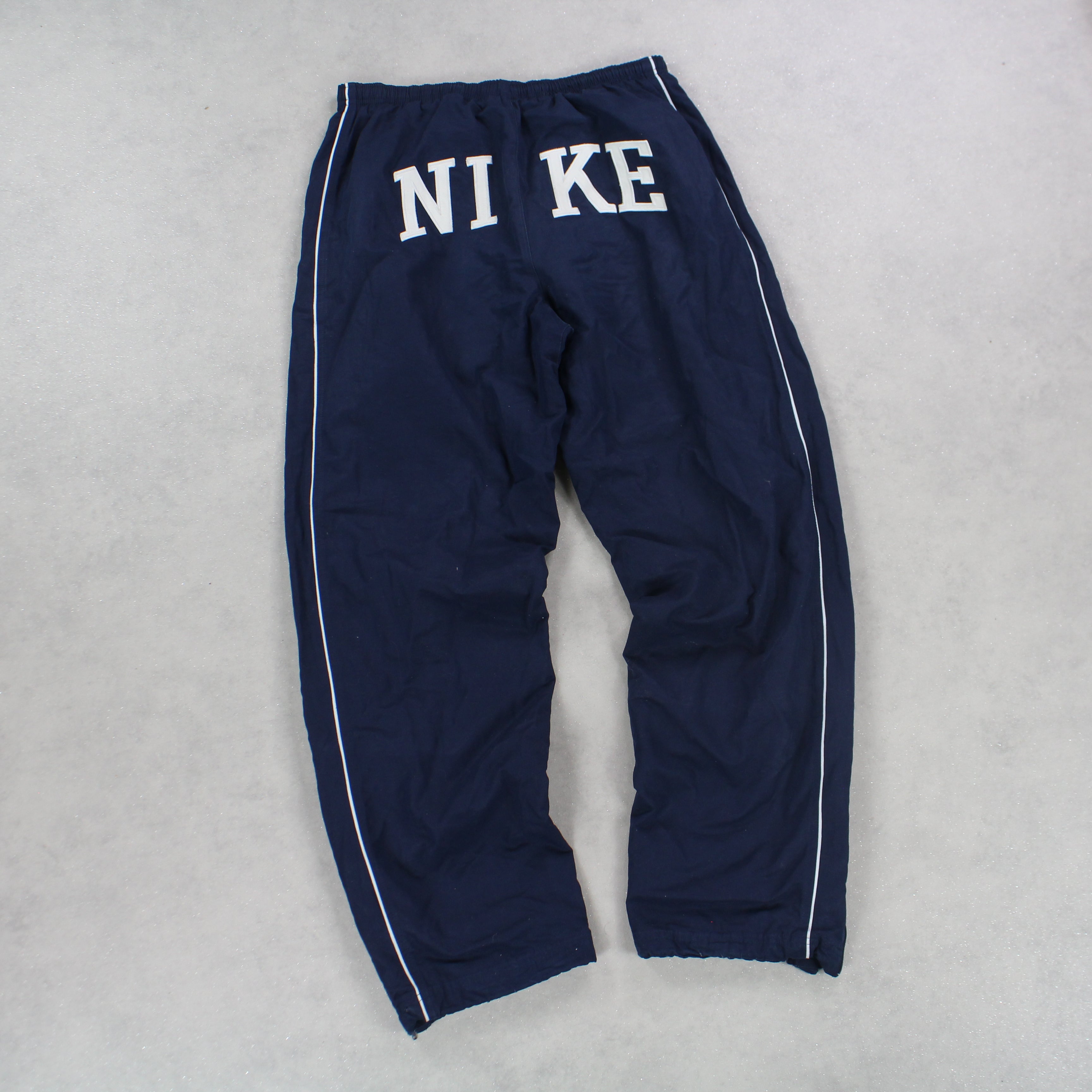 RARE 2000s Spell Out Trackpants Navy-OSI