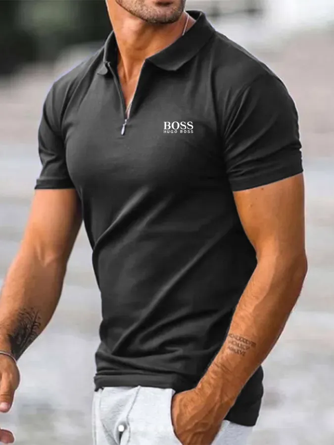 Men's Fashion Casual Short Sleeve POLO Shirt-OSI