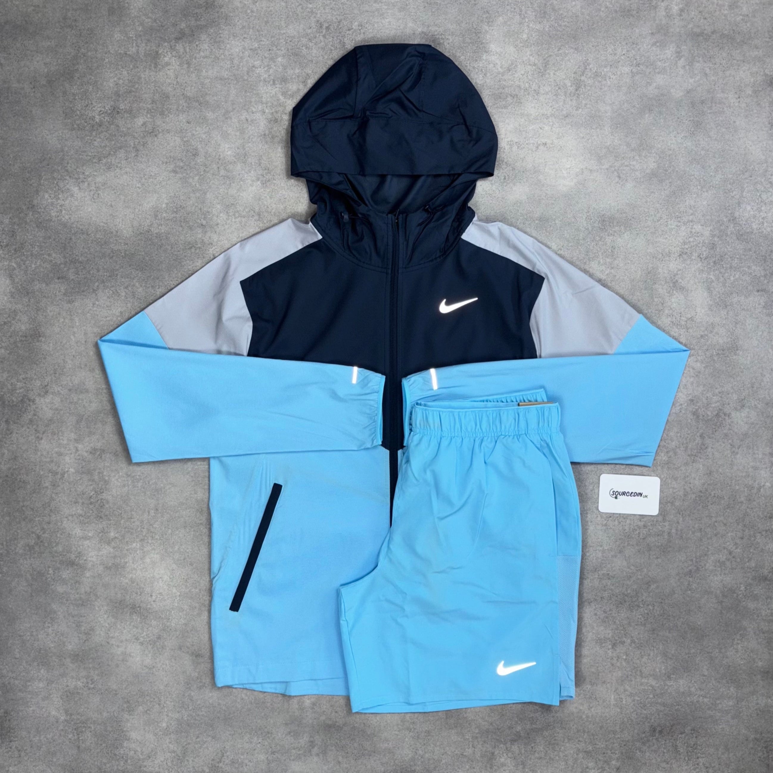 Uv Windrunner Jacket & 7” Challenger Short Set Pacific Blue-OSI