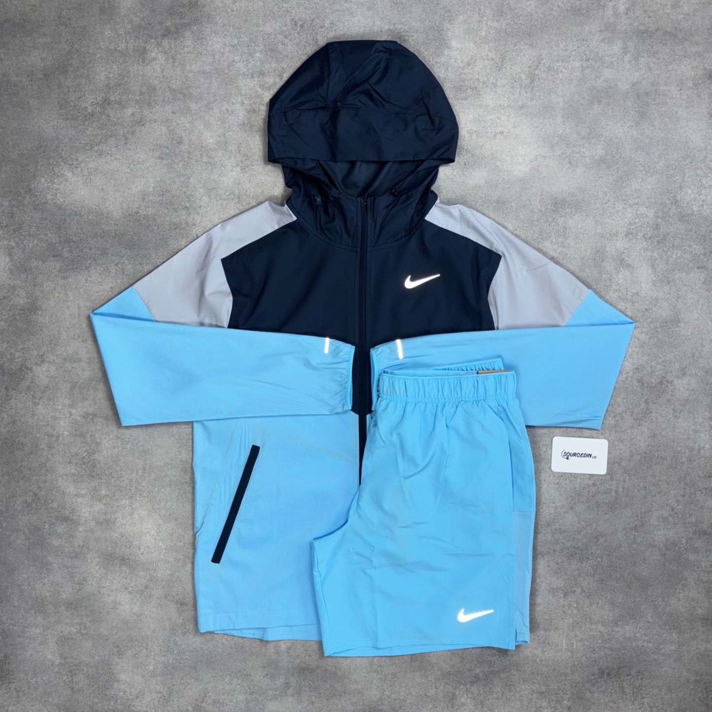 Uv Windrunner Jacket & 7” Challenger Short Set Pacific Blue-OSI