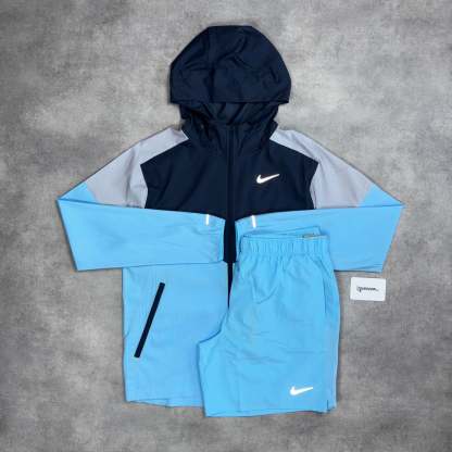 Uv Windrunner Jacket & 7” Challenger Short Set Pacific Blue-OSI